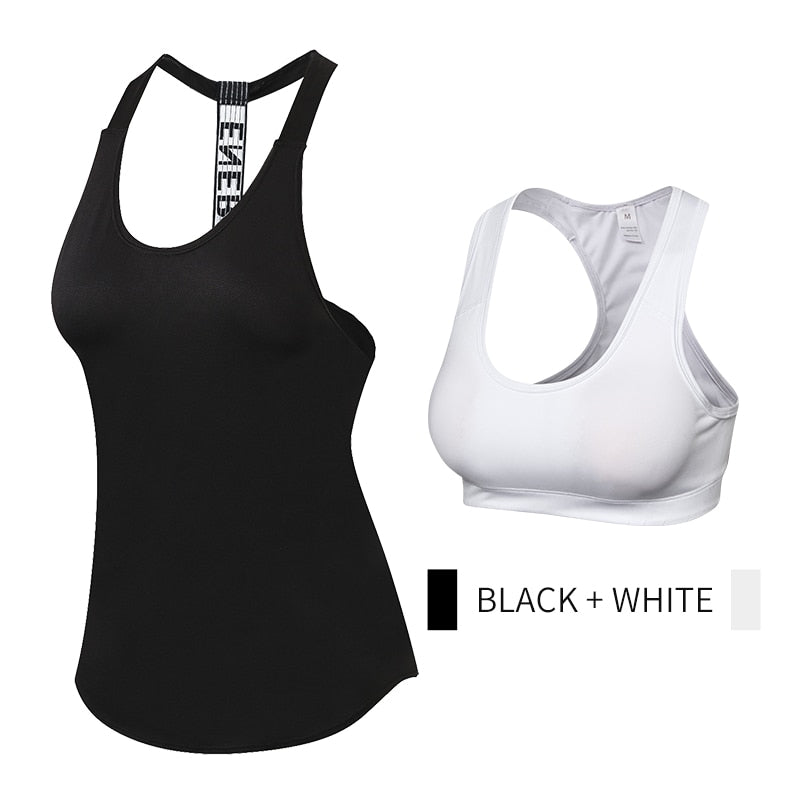 Yuerlian Quality 15% spandex Fitness Sports Yoga Shirt Quickly Dry Sleeveless Running Vest Workout Crop Top Female T-shirt