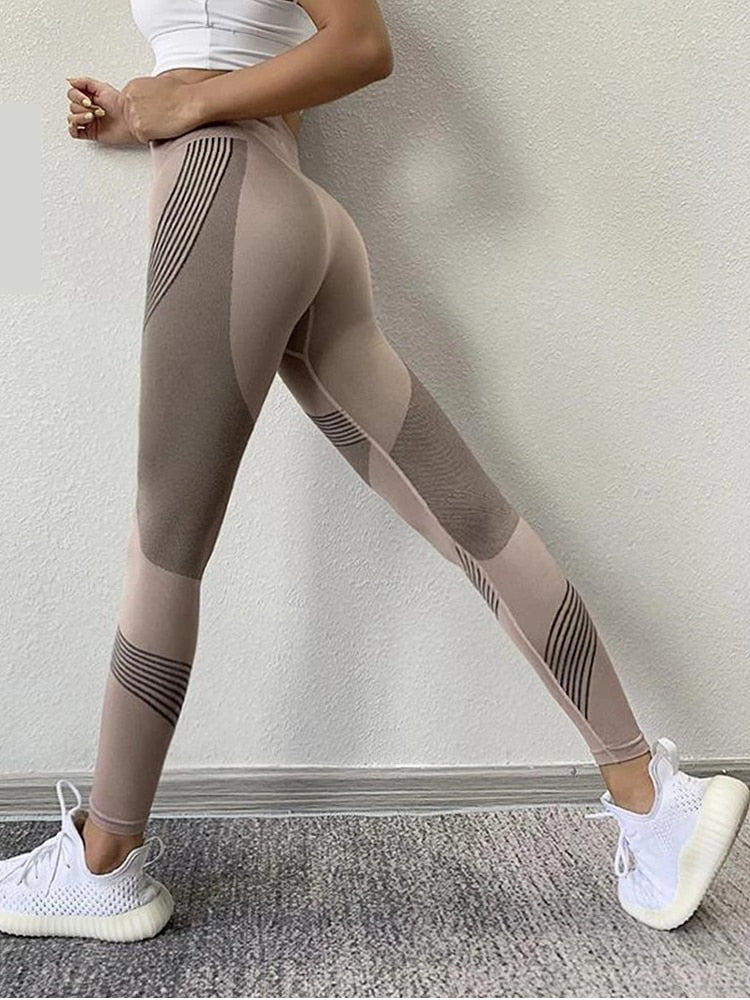 CHRLEISURE Fitness Yoga Pants Seamless Sports Leggings Energy Gym Women Legging High Waist Push Up Workout Running Sportswear