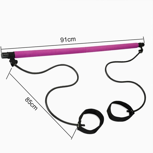 New Fitness Yoga Pilates Bar Stick Crossfit Resistance Bands Trainer Yoga Pull Rods Pull Rope Portable home Gym Body Workout