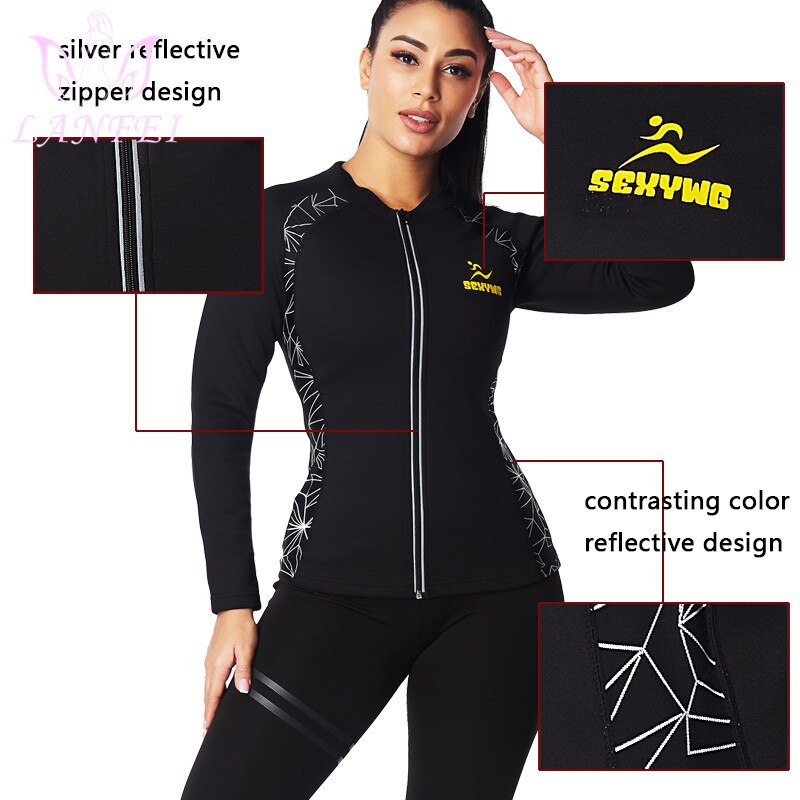 LANFEI Slimming Workout Yoga Shirt Neoprene Sweat Sauna Tops for Womens Weight Loss Body Shapers Vest Waist Trainer Suit Corset