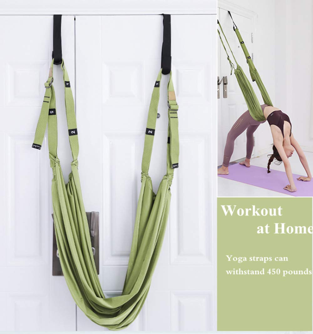 Aerial Yoga Rope Stretch The Leg Splits Practic Elastic Stretch Bar and Bends Down To Stretch Yoga Handstand Training Device