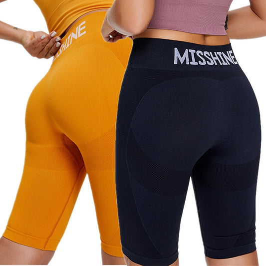 Women High Waist Energy Seamless Yoga Shorts Push Up Hip Gym Shorts Fitness Sports Leggings