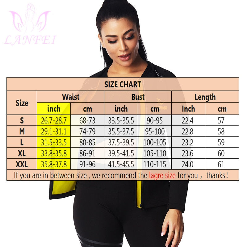 LANFEI Slimming Workout Yoga Shirt Neoprene Sweat Sauna Tops for Womens Weight Loss Body Shapers Vest Waist Trainer Suit Corset