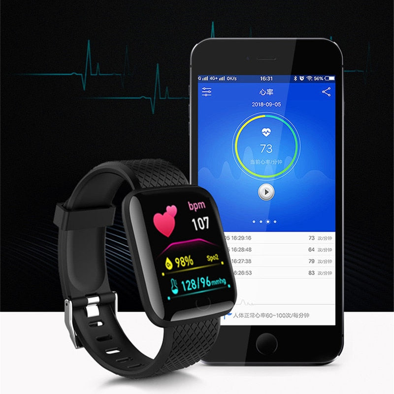 Smart Watches Blood Pressure Waterproof Men Women Heart Rate Monitor Fitness Tracker Digital Wrist Watch Sport For Android IOS