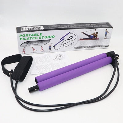 New Fitness Yoga Pilates Bar Stick Crossfit Resistance Bands Trainer Yoga Pull Rods Pull Rope Portable home Gym Body Workout